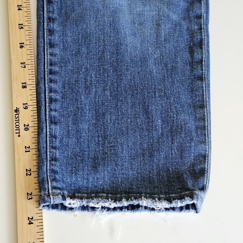 Madewell Jeans Womens 34 Blue Denim The Perfect Vintage Crop Jean Stretch Grunge - Picture 7 of 16